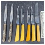 7 Vintage Dining Knives ï¿½ W. Richardson, Peaso +