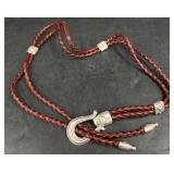 Braided Double Leather Barrell Lariat Sling Belt