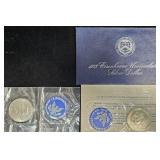 2 Eisenhower Unc Silver Dollars - 1971 & 1973