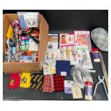 Sewing Supplies, Fabric Remnants, Patterns +