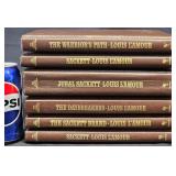6 Louis Lï¿½Amour Leather-Bound Set w Sackett