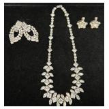 Kramer & Bogoff Rhinestone Necklace & Earrings