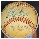 1958 Willie Mays & Rigney Signed Baseball