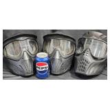 3 Paintball Masks w Goggles & Straps