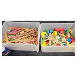 Vintage Wooden Lincoln Logs & Tinker Toys