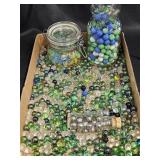 Large Collection w Glass & Steel Marbles
