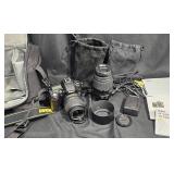 Nikon D90 35mm Camera w AF-S Lenses & Bag