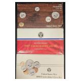 3 U.S. Unc Mint Coin Sets - 1985, 1987 & 1988