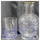 Glass Tumbleup Carafe w Glass Set