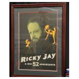 Ricky Jay & 52 Assistants Framed Signed Poster