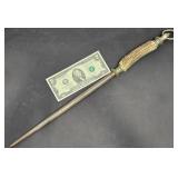 Antique F. Dick Sharpening Steel w Stag Handle