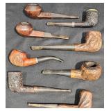 8 Vintage Pipes w Various Makers