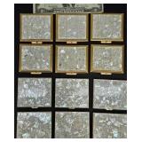 12 Mother-of-Pearl Mirror Compacts