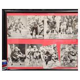 Framed Collage 8 NFL Football Photos w Signatures