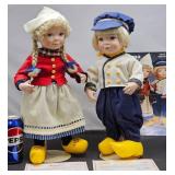 Danbury Mint Anna & Hans Dolls w Certificates