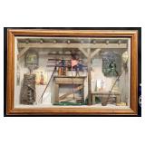 Framed Golf-Themed Diorama Shadow Box