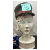 Vntg 1960's Italian Lady Head Hat Wig Stand