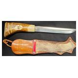Vntg Finnish Puukko Nordic Sami Knife w Sheath