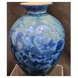 Signed Crystalline Glaze Studio Pottery Vase
