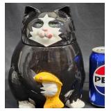 Clay Art Catfish Ceramic Cookie Jar