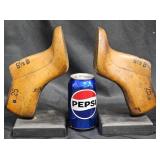 Pair Mounted Vntg Wooden Cobbler Shoe Forms
