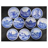 10 Denmark Butter Plates - Landmarks, FDR