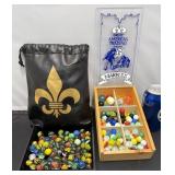 Marbles Collection w Shooters, Display Box & Bag
