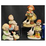 4 Vntg Ceramic Children Figurines