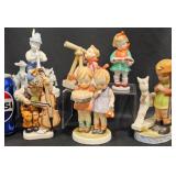 6 Vntg Ceramic Children Figurines - Bavaria+