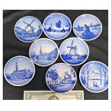 8 Denmark Butter Plates - Landmarks