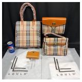 3 Loulu Handbag Purses & Wallet, Dust Bags