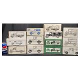 13 Diecast Model Truck Banks in Boxes  ERTL