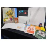 Art Supplies w Sketch Pads & Canvases
