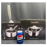 New Caraclad Hex 2 QT Sauce Pot & 4 QT Dutch Oven