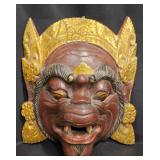 Balinese Celuluk Mask Carved Wood Wall Deco