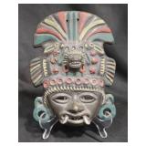 Handcrafted Mayan Aztec Terra Cotta Mask