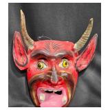 Handcrafted Mexican Folkart Devil Mask