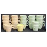 20 Vintage Prolon Melmac Coffee Mugs- Beige, Green