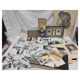 Huge Lot Vntg Family Photos w Art & Ephemera