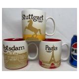 3 Starbucks Mugs - Stuttgart, Paris & Potsdam
