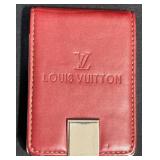 Louis Vuitton Red LeatherMagneticCard Holder
