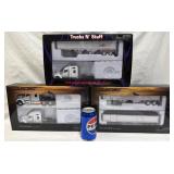 3 Diecast Collectible Scale Trucks & Trailers
