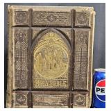 Antique 1876 Family Bible w Illustrations, Photos