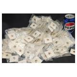 3D Star Lapel Pins Bulk Lot, Varied Finishes