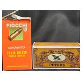 2 Boxes.22 LR Ammunition - Fiocchi & Peters