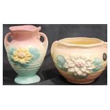 2 Vintage Hull Pottery Vases- Water Lily