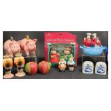 7 Assorted Salt & Pepper Shaker Sets - Pigs +