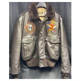 Schott Leather Flight Jacket w Flying Tigers