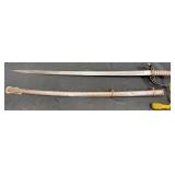 U.S. Civil War-Era Military Sword w Scabbard