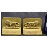 Pair Bradley & Hubbard Book Ends w Lion Motif